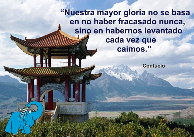 Una Enseñanza de Confucio en la Frase del día del elefante Azul de Avilés.